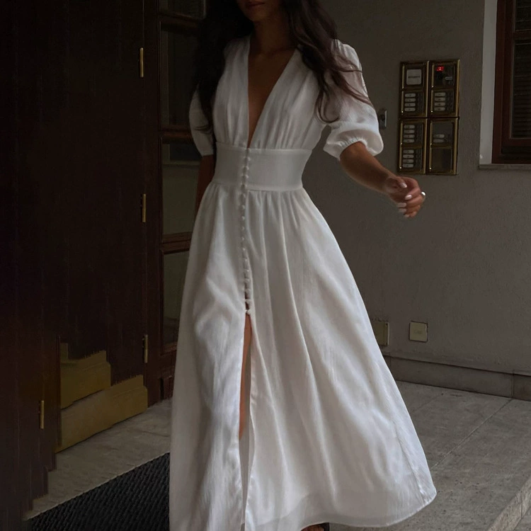 ID:21665 - Waist slimming slit long skirt